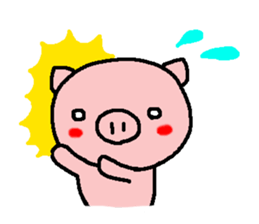 pretty tie pig sticker #6549042