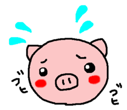 pretty tie pig sticker #6549043