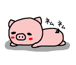 pretty tie pig sticker #6549045