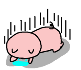 pretty tie pig sticker #6549051