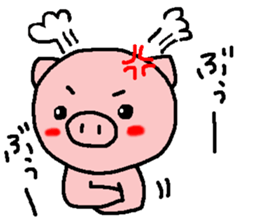 pretty tie pig sticker #6549053