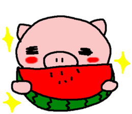 pretty tie pig sticker #6549059