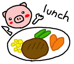 pretty tie pig sticker #6549060