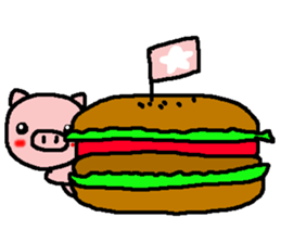 pretty tie pig sticker #6549061