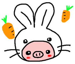 pretty tie pig sticker #6549063