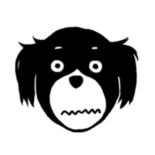 comic face dog sticker #6549345