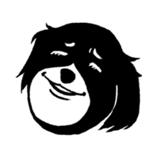 comic face dog sticker #6549347