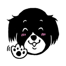 comic face dog sticker #6549349