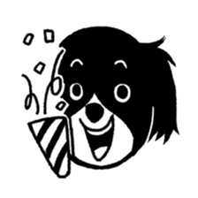 comic face dog sticker #6549350