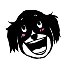 comic face dog sticker #6549352