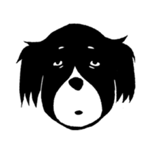 comic face dog sticker #6549354