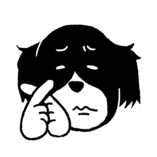 comic face dog sticker #6549356