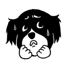 comic face dog sticker #6549358