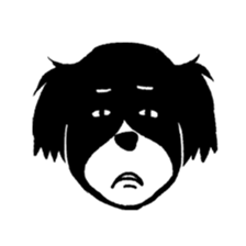 comic face dog sticker #6549362