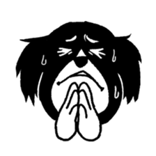 comic face dog sticker #6549363