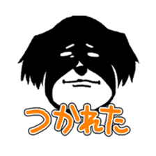 comic face dog sticker #6549372