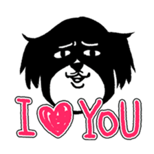 comic face dog sticker #6549376