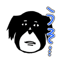 comic face dog sticker #6549378