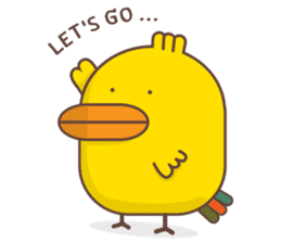 Kra-terk Kra-tark (Happy little chick) sticker #6550465