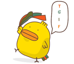 Kra-terk Kra-tark (Happy little chick) sticker #6550478