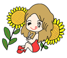 Daily conversation of cute girl Coco sticker #6550632