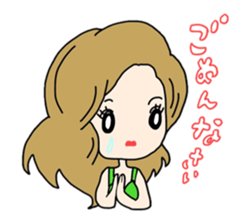 Daily conversation of cute girl Coco sticker #6550644