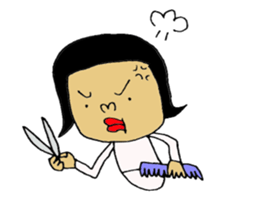 hairdresser Sticker. sticker #6551369