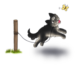 Blacky's daily life. sticker #6551754