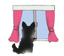 Blacky's daily life. sticker #6551757