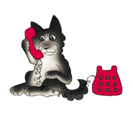 Blacky's daily life. sticker #6551762