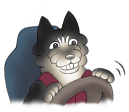 Blacky's daily life. sticker #6551776