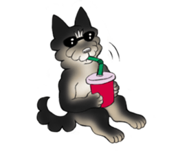 Blacky's daily life. sticker #6551782