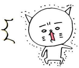 White cat white nyan. sticker #6554829