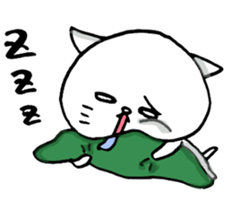 White cat white nyan. sticker #6554832