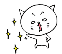 White cat white nyan. sticker #6554851