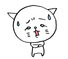 White cat white nyan. sticker #6554854