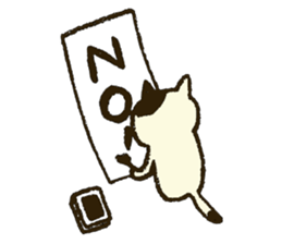 Match's of easygoing cat. sticker #6556635