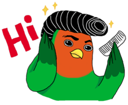 Parrot love sunflower sticker #6558225