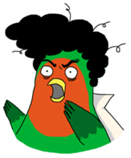 Parrot love sunflower sticker #6558240