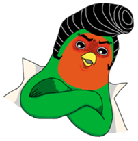 Parrot love sunflower sticker #6558243