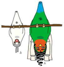 Parrot love sunflower sticker #6558248