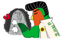 Parrot love sunflower sticker #6558255