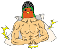 Parrot love sunflower sticker #6558262