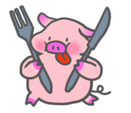 Hungry pig sticker #6560064