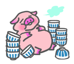 Hungry pig sticker #6560066