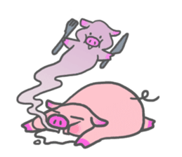 Hungry pig sticker #6560102