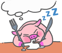 Hungry pig sticker #6560103