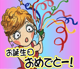 Miss hostess talking sticker #6560471