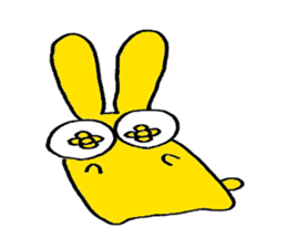 3 color bunny sticker #6560533