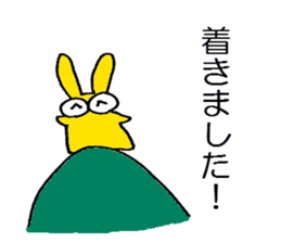 3 color bunny sticker #6560542